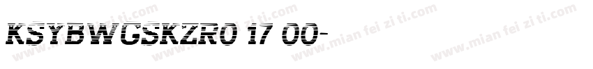 KSYBWGSKZR0 17 00字体转换